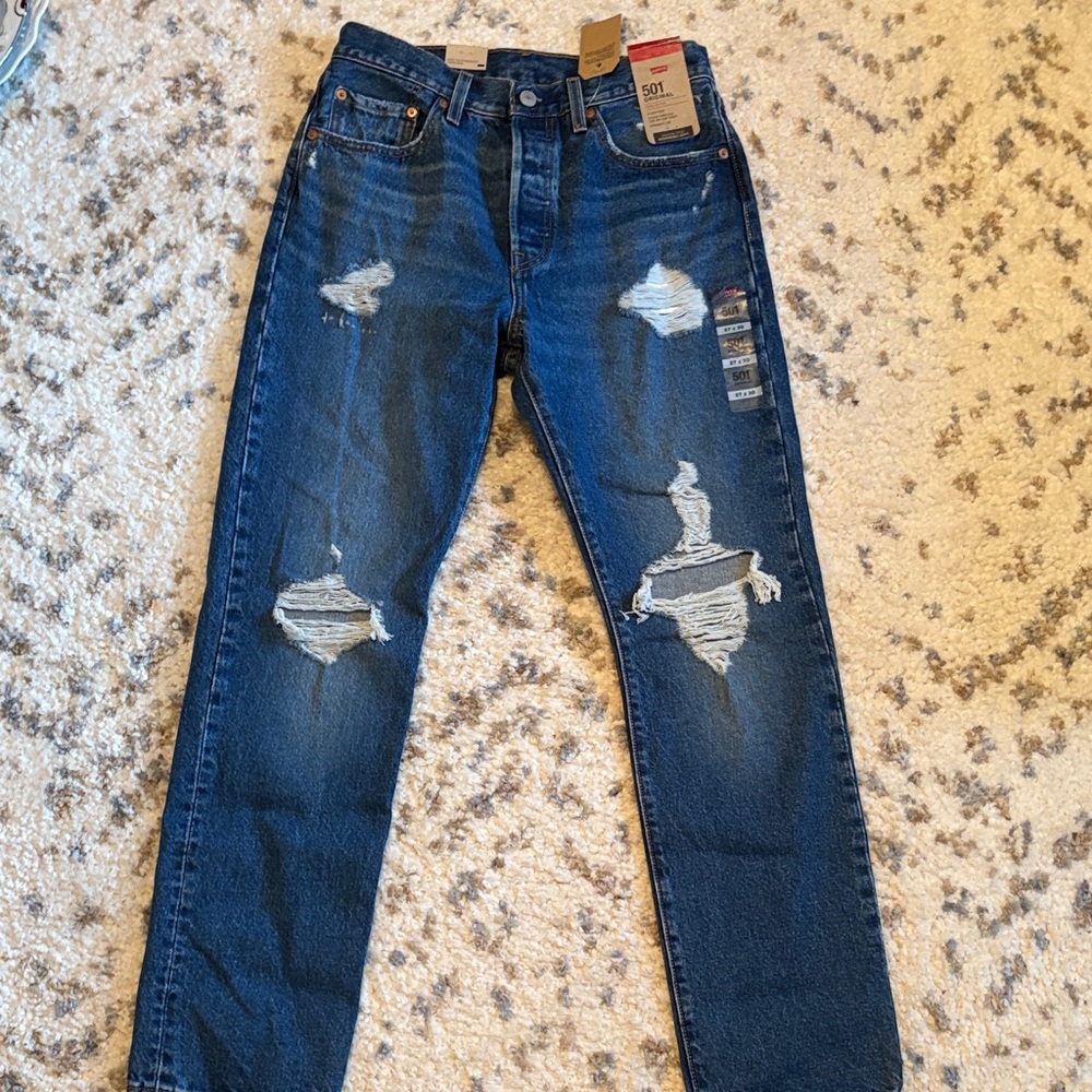 Levi's Women's Dark Blue Straight Leg Jeans